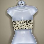 Vitality Pulse Core Halter Sports Bra Animal Print Cream/Black Women's Small Black Photo 1