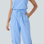 Halara  Sky Blue Sleeveless Jumpsuit Photo 0