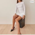 Reformation  - Dee Dress Ivory/White Textured Long Sleeve Size Medium NWT Photo 2