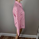 Gap Women’s Sz S Pink White Striped Textured Clip Dot Fitted Boyfriend Shirt Photo 5