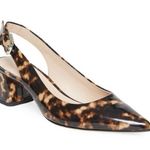 Kate Spade Mika Tortoise Patent Leather Slingback Low Heel Brown Caramel Size 6 Photo 0
