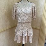 Lilly Pulitzer YARA SKIRT SET MERMAID TAIL METALLIC EYELET Sand Bar Cotton Sz 14 Photo 2