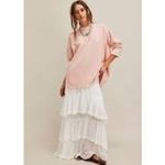 Free People  NWT Pink Lotus Phoebe Oversized Pullover Sweater Size M Photo 9