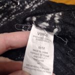 Vince  Black and White Striped Textured Sweater Photo 5