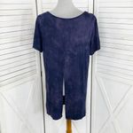 Silence + Noise  Tie Dye Split Back Tunic Tee Shirt Blue Purple Medium Photo 3