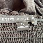 HYFVE Top Cropped Puff Sleeve Smocked Black S Trendy Romantic Feminine Chic Photo 10