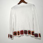 Joseph A . women indie crochet knit white multicolor sweater size S NWT $78 Photo 9