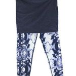 Lululemon Yin To You Crop Skirted Leggings Tie Dye Navy Blue 4 Photo 0