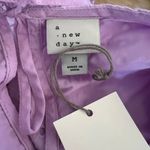 A New Day  Women's Light Purple Short Puff Sleeve Eyelet Top - Size Medium - NWT Photo 1