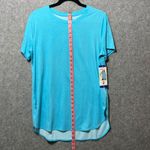 Skechers  Go Walk T Shirt Blue Heathered Tunic Top L Athleisure Short Sleeve NWT Photo 3