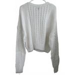 PacSun Cotton Beverly and Beck Heart Cable Knit Crew Neck Sweater White NWT XXL Photo 6