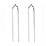 Paparazzi Silver Geometric Drop Earrings Photo 1