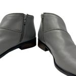 Lucky Brand  Prucella Leather D’Orsay Ankle Boots Booties Gray Womens Size 8 Photo 6