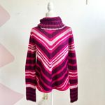 Gap Vintage 90s  Wool Stripe Sweater Women's Large Turtleneck Chunky Knit Photo 1