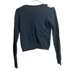 Brandy Melville Argyle Button Front V Neck Sweater Cardigan Blue White Small Photo 5