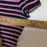 CHAPS  Classics Striped‎ Lace-Up T-Shirt Short Sleeve Casual Top Small Photo 2