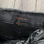 Risen Jean High-Waisted Distressed Faded Black Fray Hem Belted Jeans | 26/3 Photo 4