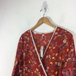 Free People NWT Covent Garden Orange Rust Floral Ruffle Midi Dress Size 12 Photo 8