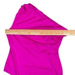 Glam  Fuchsia One-Shoulder Bodysuit Photo 2