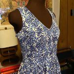 Milly  EUC Blue White Mosaic Dress, 6 Photo 11