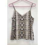 Banana Republic Banana Republic Cream Snakeskin Print Polyester Tank Top w/ Lining - Size Small Photo 1
