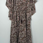 Anthropologie Boemo Boho Flutter Sleeve Kaftan Maxi Dress Size M Brown Size M Photo 0