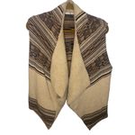 Twelfth Street by Cynthia Vincent Sherpa Lambswool Cashmere Blend Vest Brown Size L Photo 1