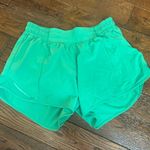 Lululemon Kelly Green  hotty hot shorts 4” Low rise Photo 0