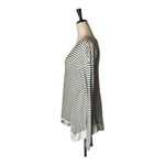 Vintage Havana  Navy Blue And White Striped Drop Shoulder Asymmetrical Hem‎ Top S Photo 2