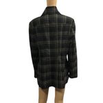 Nine West  Black and Tan Plaid Peacoat Jacket Coat with Belt Loops Womens 14 Photo 3