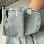 NWT KanCan High Rise Button Fly Cropped Jean Exposed Button Fly Size 22 Plus Blue Photo 2