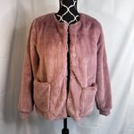 Skies Are Blue Pink Faux Fur Button Front Lined Dressy Cocktail Jacket Size XS Photo 10