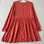 BP  Plaid babydoll dress XSMALL balloon sleeves long sleeves orange pink NWT Photo 9