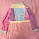 Sugar Thrillz Multicolor Pastel Colorblock Jacket Pink Size M Photo 1