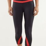 Lululemon Run Inspire Crop II Love Red Deep Coal Leggings Capris Athletic Sz 4 Photo 9