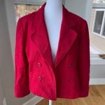 Vintage Requirements Petites Red Wool Cropped Trench Coat Short Jacket Size 8 Photo 7