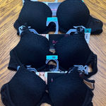 No Boundaries Set of 3  / Women's Black Lace Push Up Bras Photo 0