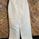 Sienna Sky Women's Wide Leg White with Gray Stripes Casual Pants Size Small Photo 4