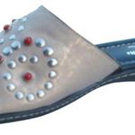 Donald Pliner Metallic Leather Shoe Rubber Flex Shoe Sandal Slide New NWT $285 Tan Size 7 Photo 5