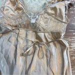 Flora Luxurious vintage Satin Lace maxi length size medium Chemise Photo 6