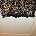 Madewell  crushed velvet material floral blouse with ruffle bottom Photo 3