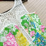 Lilly Pulitzer NWOT Raegan Hibiscus Stroll Print Lace Inset Fit & Flare Dress Photo 6