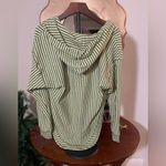 Pilcro Anthropologie Wharfside Striped Hooded Sweatshirt Olive Preppy Nautical Photo 10