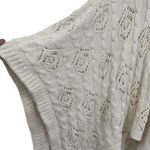 American Vintage Vintage Chunky Cable Knit Poncho Cream One Size Photo 1