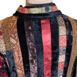 Coldwater Creek Vintage  Velvet Patchwork Sequin Jacket Petite Medium Boho Photo 6