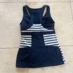 Tangerine  Like New Dark Navy Blue Striped Racerback Tank Sz Small Photo 1