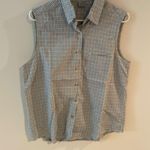 Fresno Jean Company Sleeveless Shirt Top Button Up Pocket Photo 0