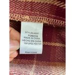 Entro Plaid Fringe Poncho Shawl Red Beige Sleeveless Vest Boho Western Size S Photo 5