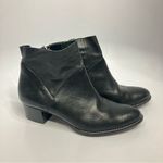 Paul Green  Nelly block heel booties black leather ankle‎ boots size 6 Photo 1