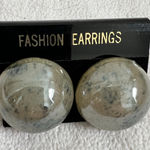 Reflective Round Fashion Earrings / Costume Jewelry Gray Photo 0